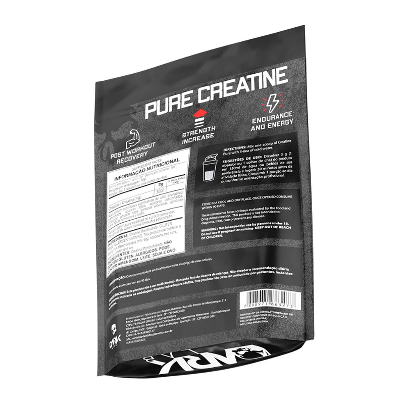 Kit creatina 500g Pura 100% + Camiseta Dark Lab